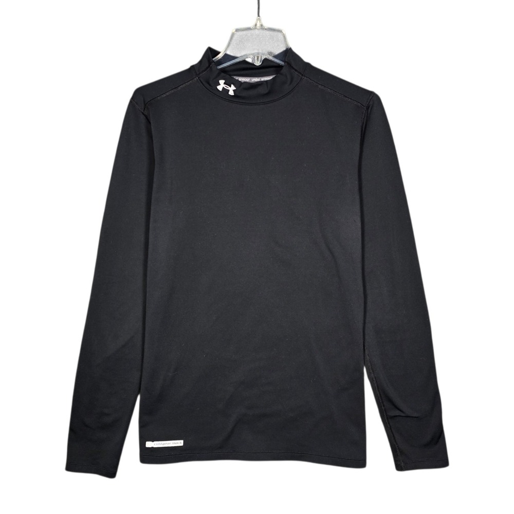 Under Armour Shirt Men's XL Coldgear Mock Neck Compression Black Fitted